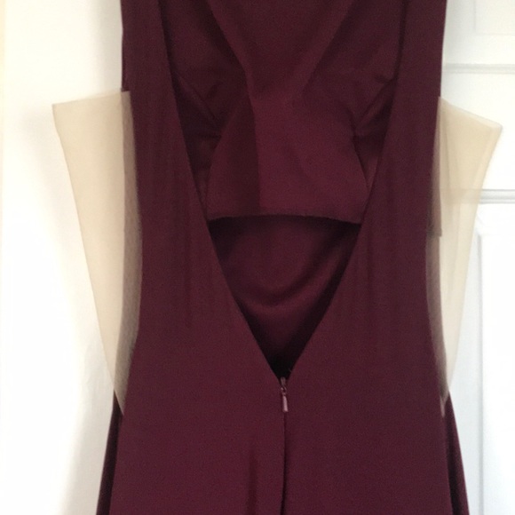 Jovani Burgundy Mermaid Gown low cut sides - Picture 8 of 8